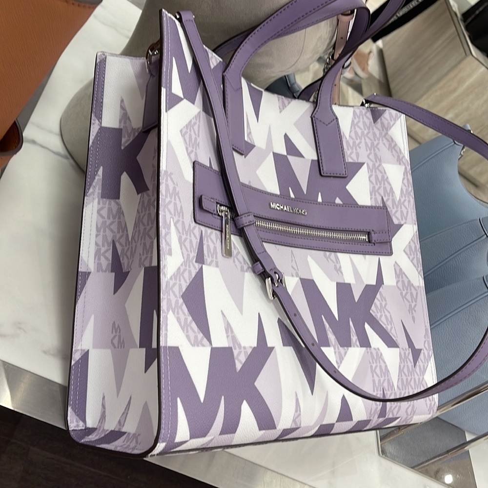 Michael Kors Kenly Orchid Haze Multi Large NS Tote - Picture 10 of 16